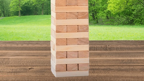 giant jenga setup